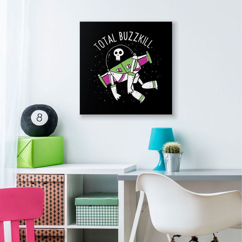 Impression d’art graphique, "la parodie d’animation" par Michael Buxton, Toile tendue, H 30 po x l 30 po x 1,5 po