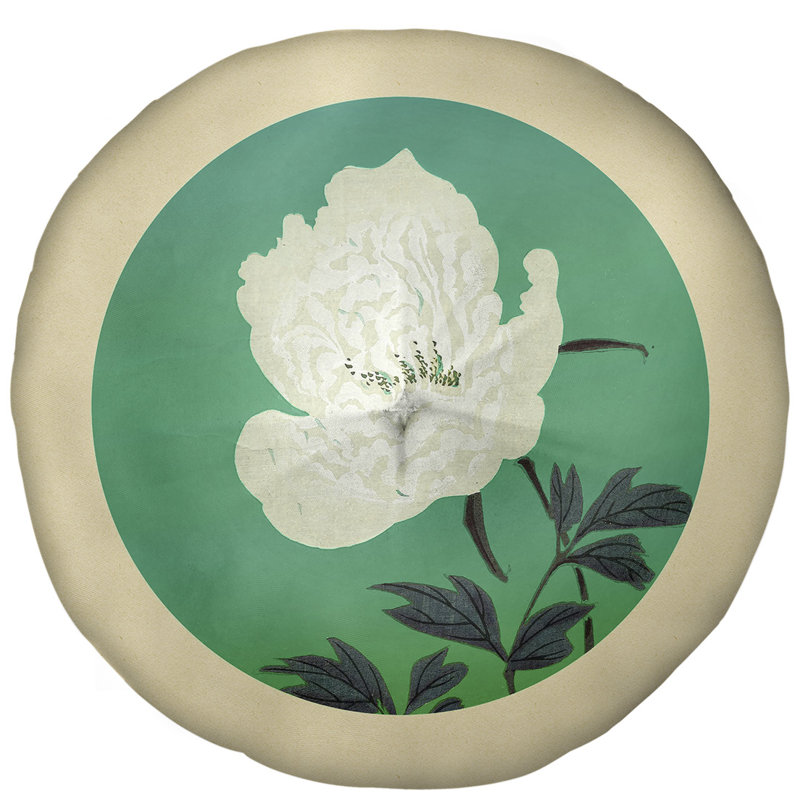 Coussin de sol pour fleurs en fleur japonaise keito sato, 31,5 po x 63 po, Vert