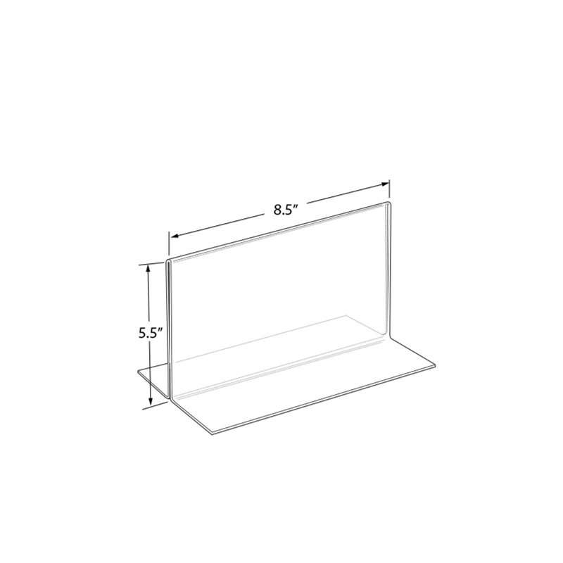 Clear Acrylic Double-Sided Tabletop Sign Holder, 8.5" x 5.5"