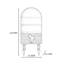 Bibliothèque minimaliste arquée