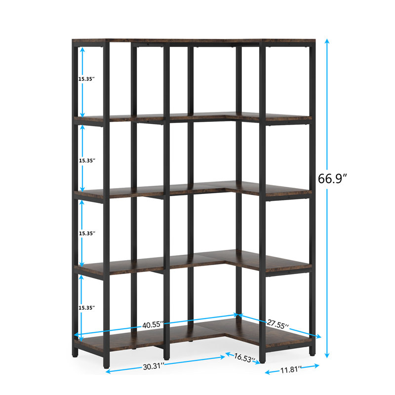 170cm H x 105cm W Metal Bookcase