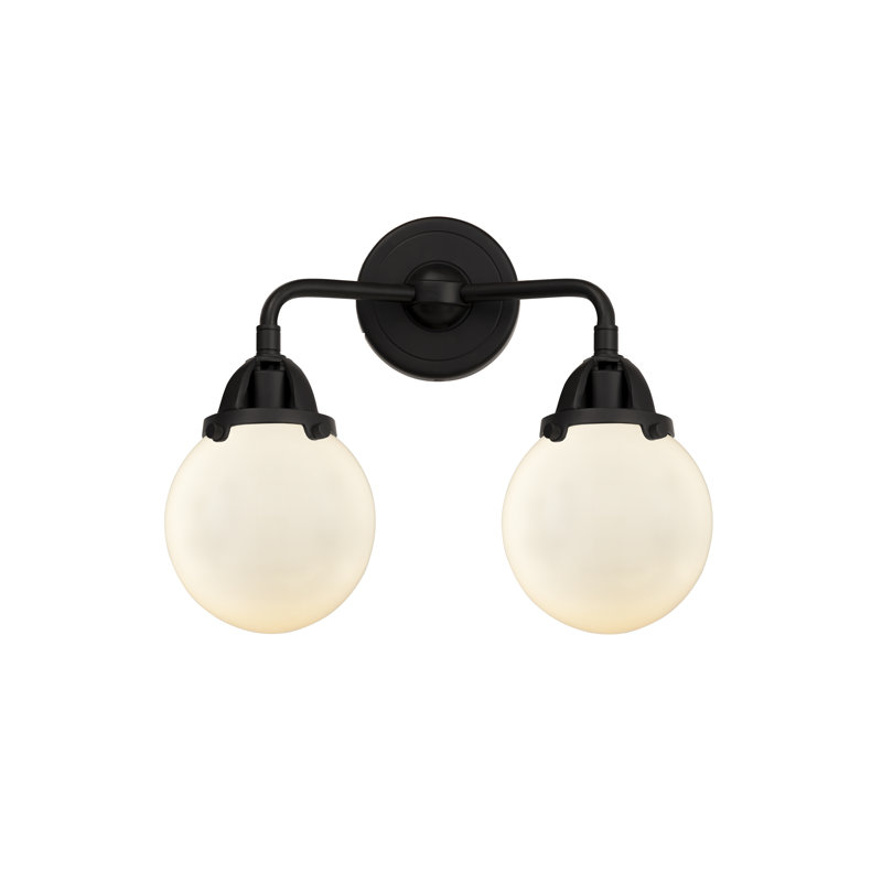 Shauna 2 - Light Vanity Light, Matte White, Incandescent, Matte Black