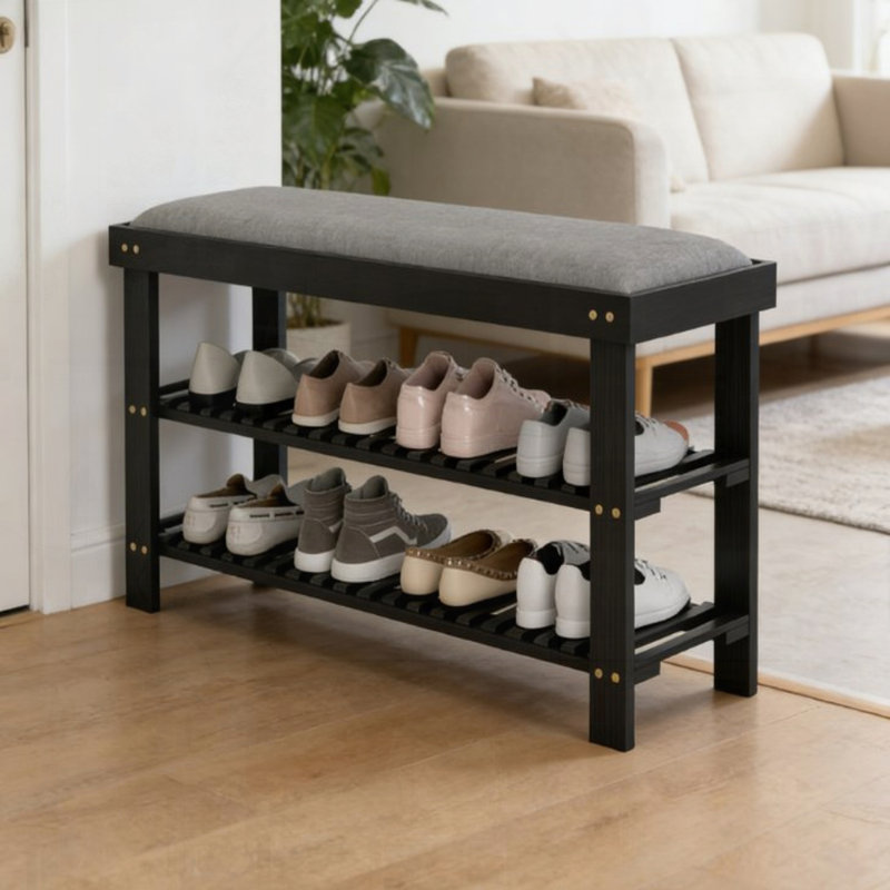 Banc de rangement pour hall d'entrée, H 19,3 po x l 35,4 po x P 11,4 po