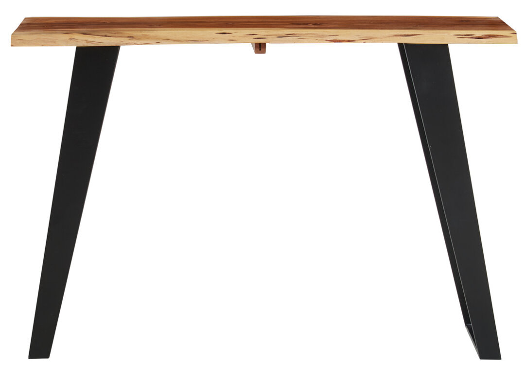115cm Solid Wood Top Console Table