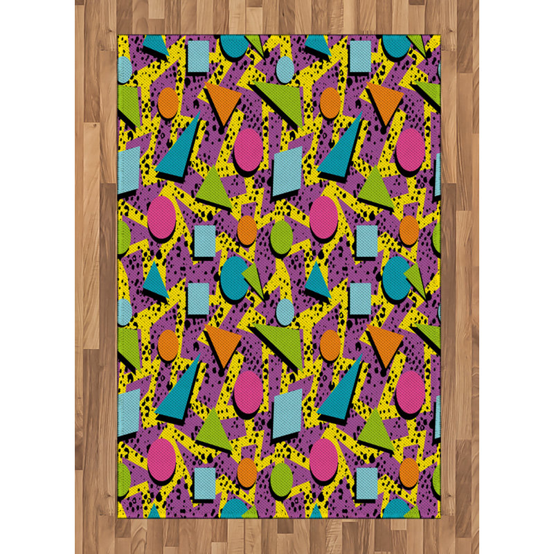Vintage High Density Long Fiber Poly Threads Decorative Area Rug Carpet, Rectangle 4' x 5'8"