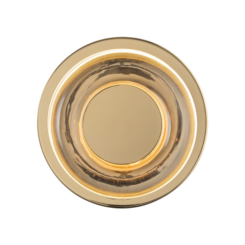 Stephord 1 - Light LED Flush Mounted Sconce, Clear Glass, Gold, Clear