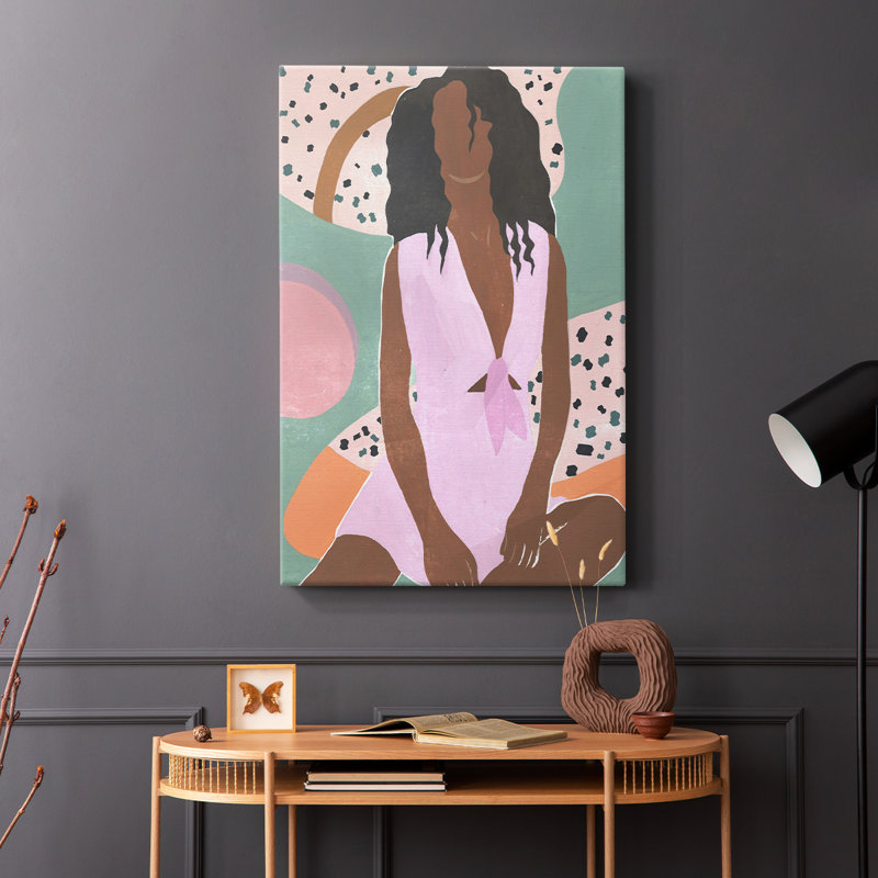 Curly Lady III -Galerie enveloppée Cavas, H 60 po x l 40 po