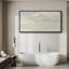 «Greenish Grey Clouds Minimal Modern Relax Calm Extra Large», reproduction d'art sur toile encadrée-111666033-107118439