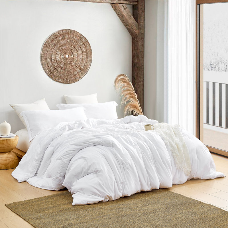 Spring is in the Air - Coma Inducer Oversized Comforter Set - White, King Comforter + 2 King Shams
