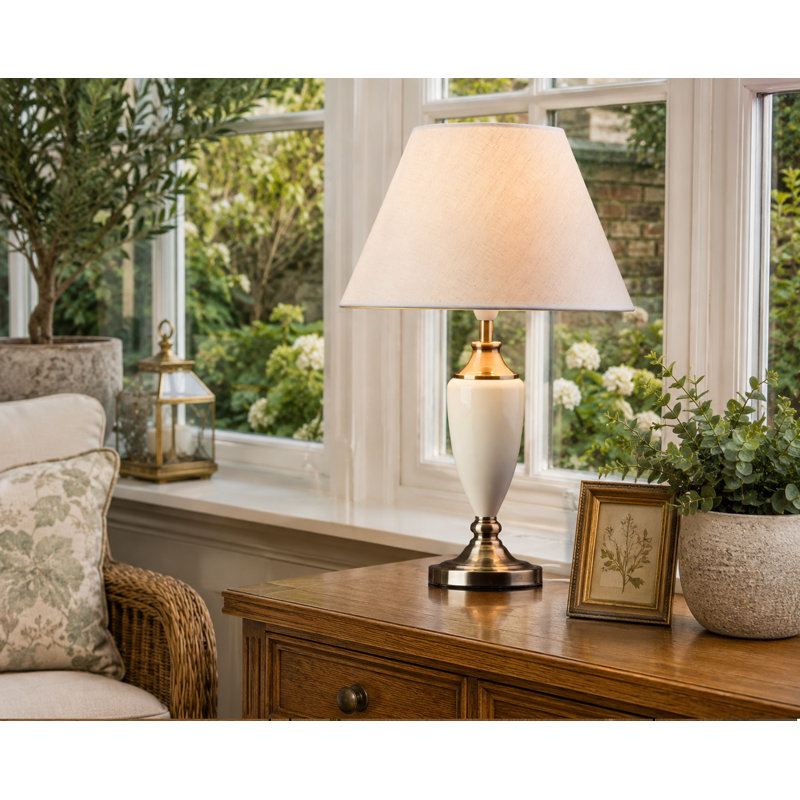 Brashears 56Cm Cream Antique Classic Table Lamp