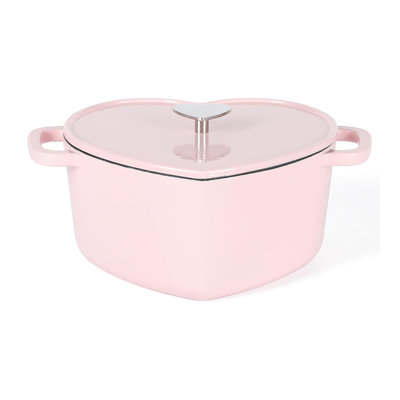 Four en fonte émaillée 2 QT Martha Stewart Heart - rose