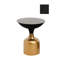 Table d'appoint Modern Glam, 1 pièce, finition dorée et noire, plateau miroir gris foncé (16,5 po x 18,1 po x 16,5 po) | Fabrication 100% métal, épaisseur de 0,16 pouce | Électrostatique thermolaqué pour plus de durabilité, décor élégant pour toute pièce-1303747102-1303747101