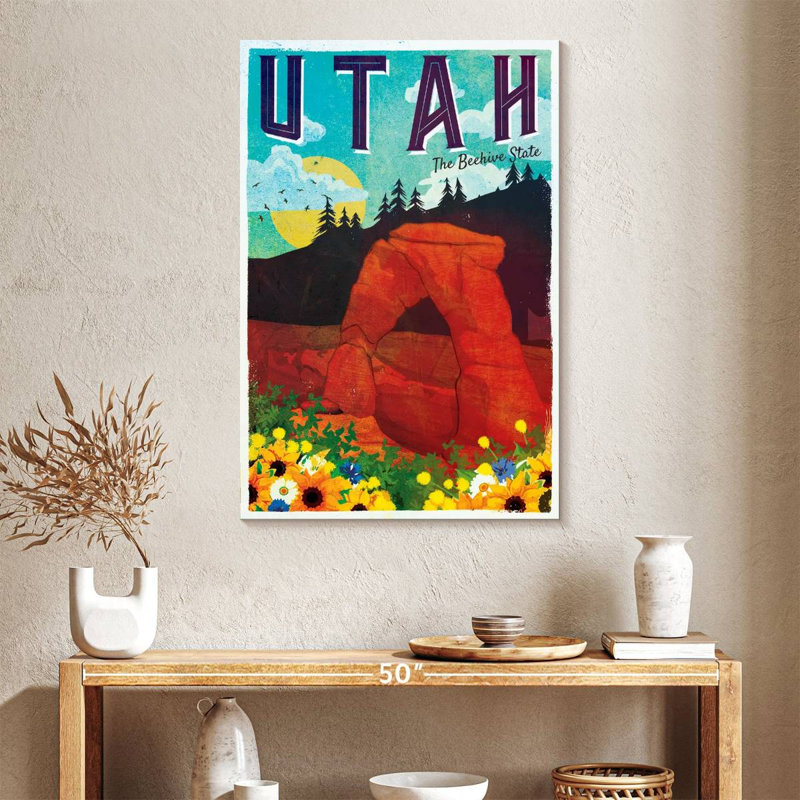 Utah The Beehive State, H 39 po x l 26 po