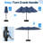 15 Ft Rectangular Patio Umbrella With Base And Solar Lights, Outdoor Offset Umbrella With 360° Rotation, Crank System, Upf 50+ Canopy For Backyard, Pool, Deck-359126755