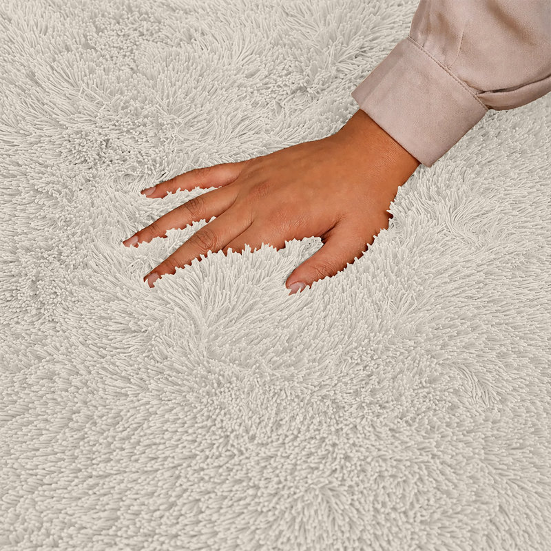 Solid Colour Shag Area Rug, Rectangle 120 x 170 cm