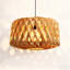 Luminaire suspendu 1 lumière en bois naturel