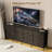 70.8" 12 Drawer Fabric Dresser TV Stand for Up to 80" TV with Wood Top-1844831078