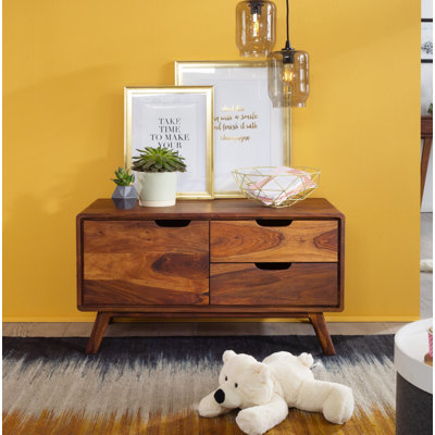 Malmö 2 Solid Wood 90 cm W Chest of 2 Drawers