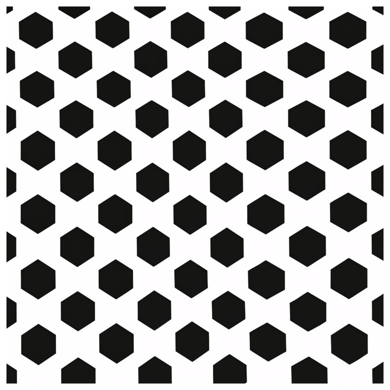 Édredon noir à motif hexagonal, Simple extra long