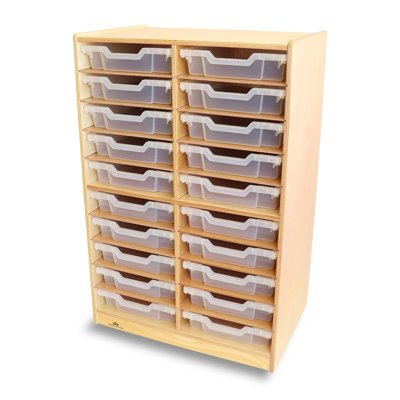 20 Compartment Manufactured Wood Cubby