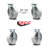4 Piece Semi Steel Caster Set
