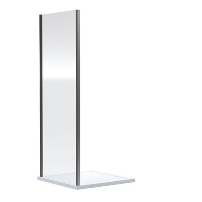 Bayswater 1000mm Brushed Pewter Semi-Frameless Side Panel