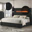 Lit Garner avec foyer, DEL, lampe de lecture, haut-parleur, Bluetooth et USB-1696076697