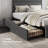 Candler Modern Bed With 4 Drawers And Headboard, Velvet Upholstered Platform Bed, Sturdy Metal & Wooden Slats Support, No Box Spring Needed, Easy Assembly-2000677985-2000677983
