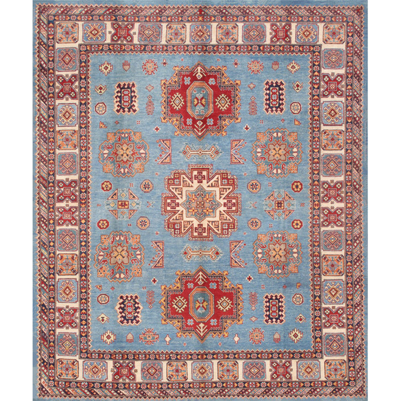 Tribal Rectangle Hand Knotted Wool Area Rug