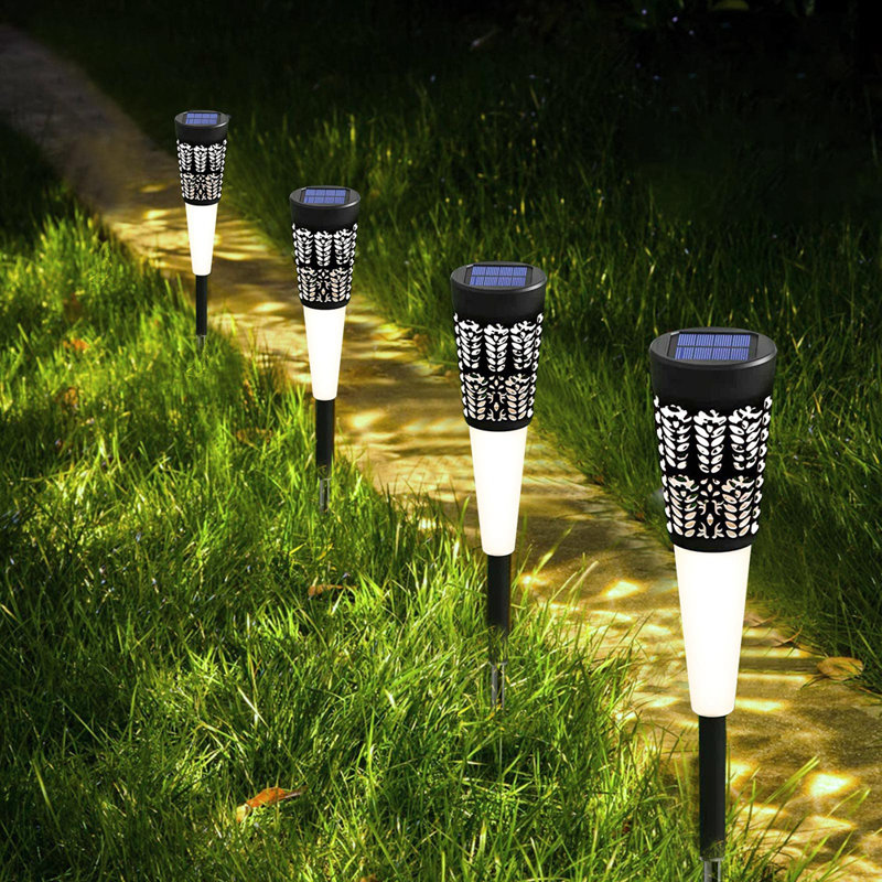 Solar Powered Waterproof Led Path Landscape Lights, Cold White