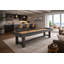 Hank 12' Shuffleboard Table In Gray Marble