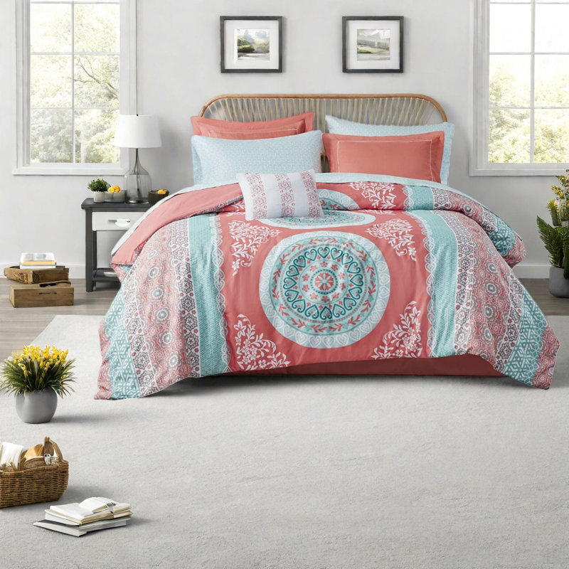 Complete Twin Xl Bedding Sets, Polyester Boho Medallion For Home