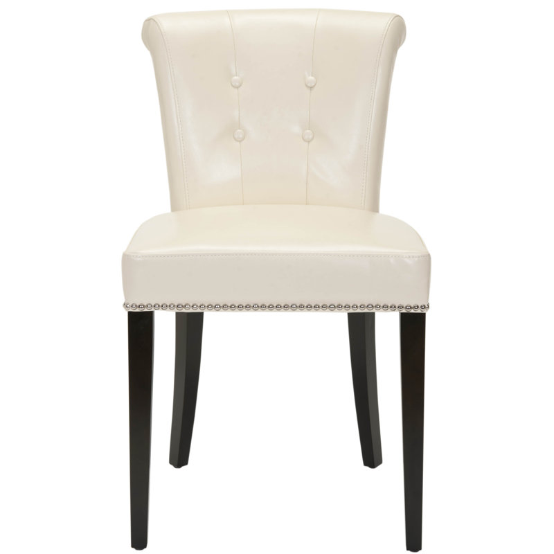 Chaise d'appoint en cuir Arion - crème