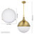 Simple Globe 2-Light Pendant Light-39122198
