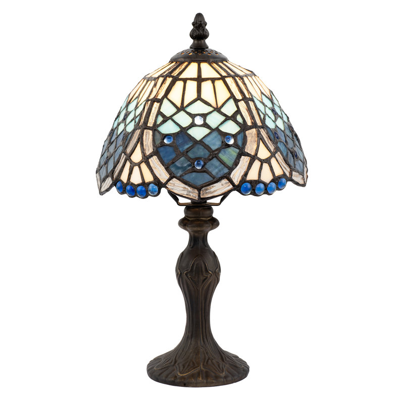 Metal Table Lamp, Blue