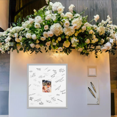 Cadre photo Hera Signature Mat, alternative au livre d'or pour mariage, cadre autographe pour tableau de signature, célébrations de mariage, soutien, encouragement ou retraite