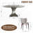 59" Round Sintered Stone Dining Table Set