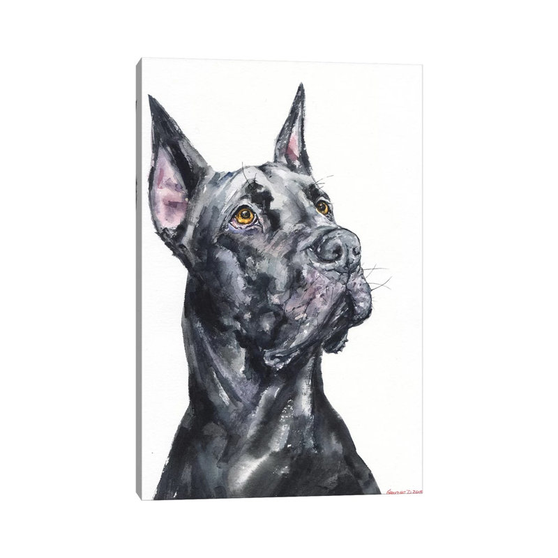 Great Dane by George Dyachenko - Wrapped Canvas Painting, 66.04 cm H x 45.72 cm W x 1.91 cm D