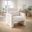 Chaise d'appoint rembourrée en velours Teddy