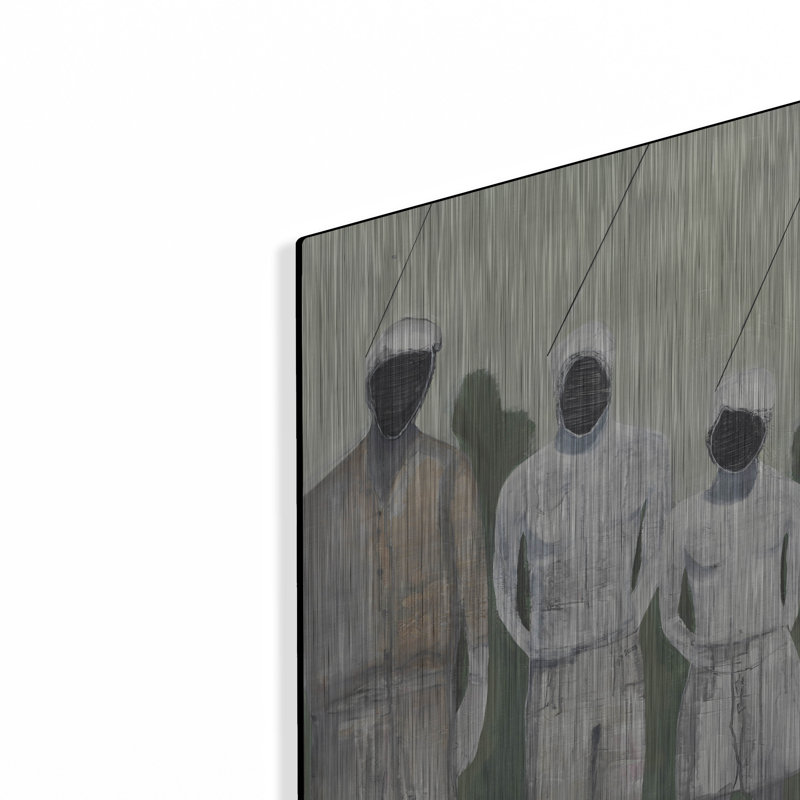 Winston Porter «Stay» par Nicolai Kubel Olesen, art mural en métal, H 12 po x l 16 po
