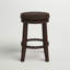 Tabouret rembourré pivotant avec structure en bois massif Baylis-44944665-19293857