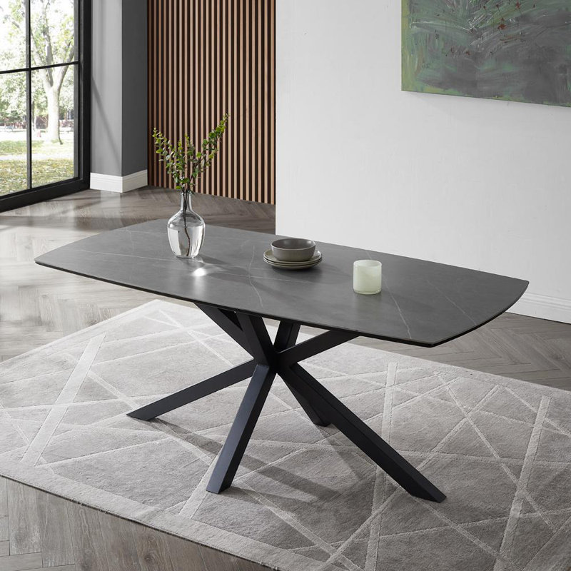 Dantoni Metal Base Dining Table, 75cm H x 150cm L x 80cm W