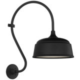 Thomas O'Brien, "Academy 15" Larrabee Barn Light in Matte Black with 12.5" Rockhouse Shade