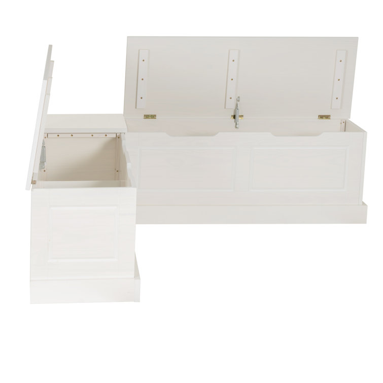 Selby Solid Wood Corner Breakfast Nook Bench with Storage