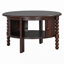 Table basse ronde vintage avec rangement-114232744