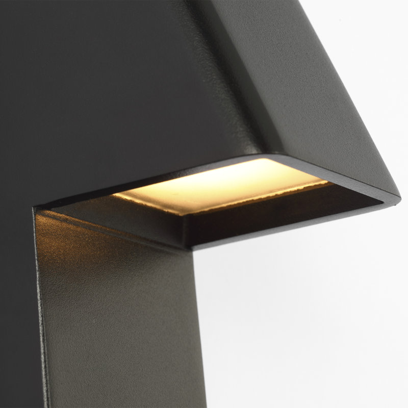 Froler LED Outdoor Sconce, Black, Black, 24" H x 2.4" W x 2.6" D