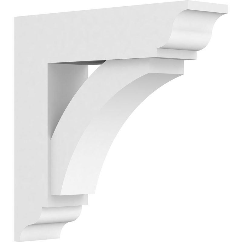 3"W x 14"D x 14"H Standard Thorton Architectural Grade PVC Bracket with Traditional Ends, 14"H x 3"W x 14"D