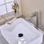 Robinet pour salle de bain à poignée simple, robinet de lavabo en nickel brossé