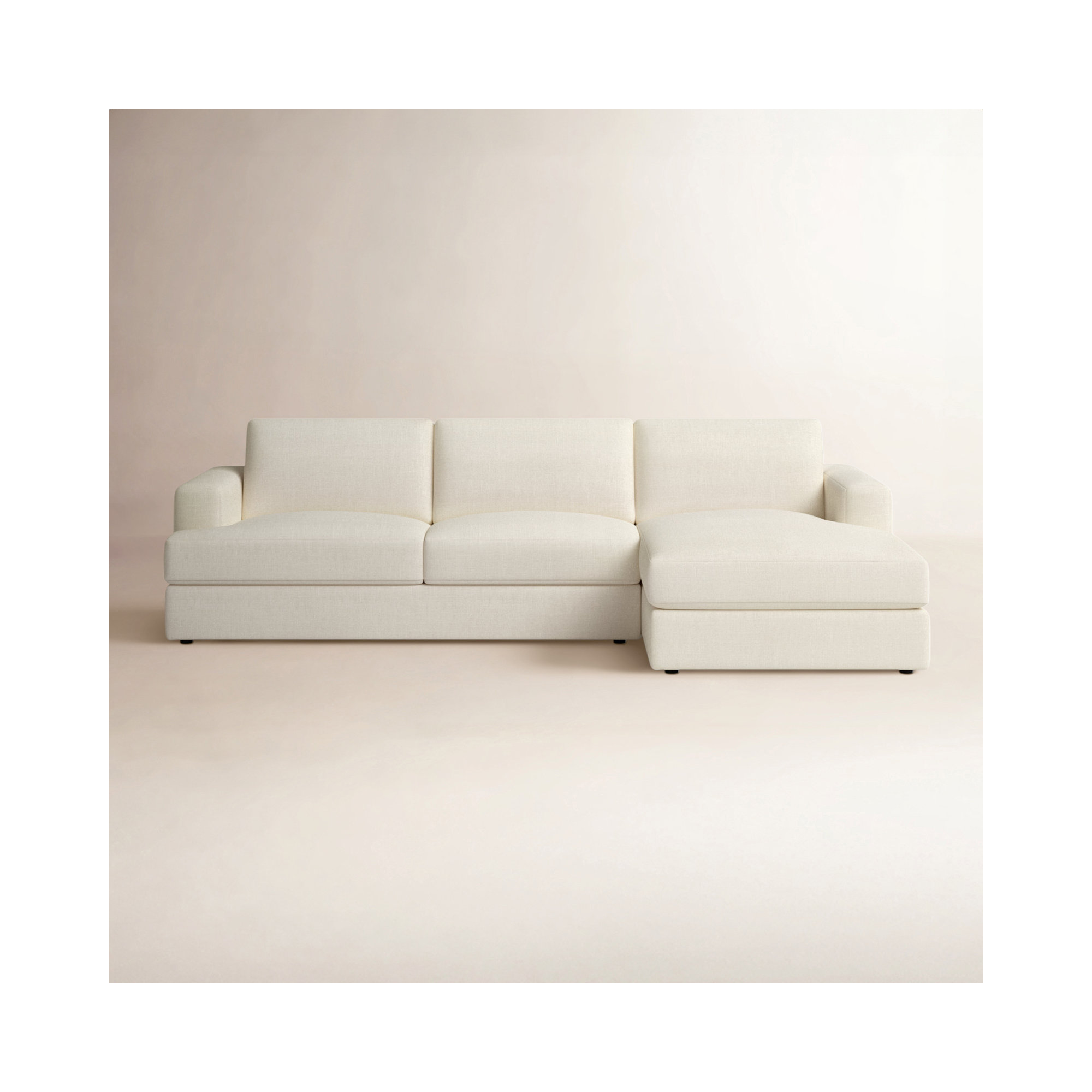 Cayden 2-Piece Upholstered Sectional, Right Hand Facing, Conversation Pearl Basketweave