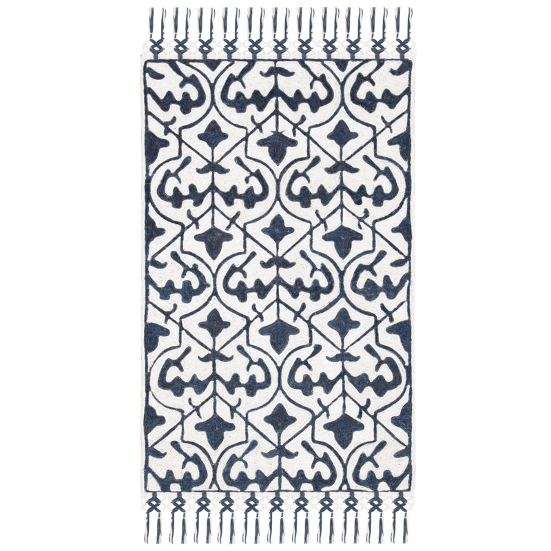Ezmerelda Hand Tufted Performance Geometric Rug, Rectangle 3' x 5'